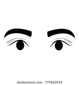 eyes with eyebrow icon