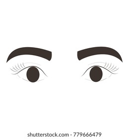 eyes with eyebrow icon