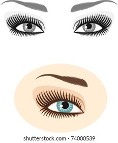 eyes and eyebrows