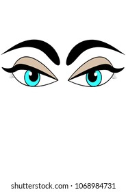eyes eyebrows emotions vector