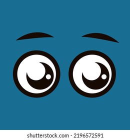 Ojos y cejas, ilustración, vector, cartografía