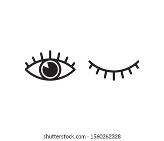 eyes and eyelashes icon design. vector illustration  svg