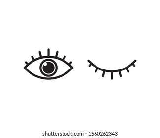 eyes and eyelashes icon design. vector illustration 