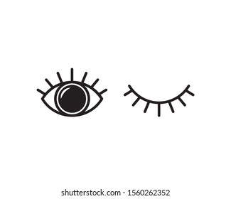 eyes and eyelashes icon design. vector illustration 