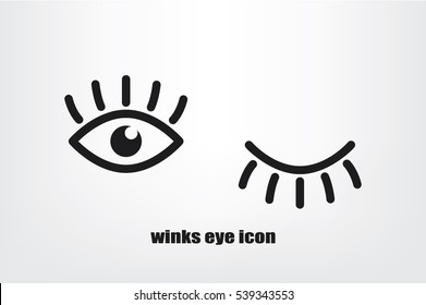 eyes and eyelashes icon vector illustration eps10. Isolated badge for website or app - stock infographics