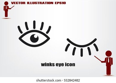 eyes and eyelashes icon vector illustration eps10. Isolated badge for website or app - stock infographics
