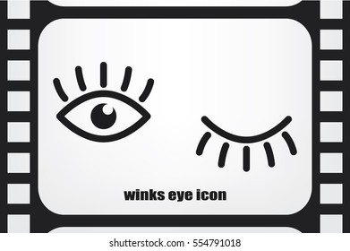 eyes and eyelashes icon vector illustration eps10. Isolated badge for website or app - stock infographics.