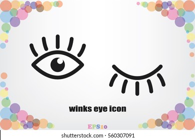 eyes and eyelashes icon vector illustration eps10. Isolated badge for website or app - stock infographics 