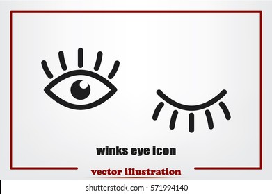 eyes and eyelashes icon vector illustration eps10. Isolated badge for website or app - stock infographics.