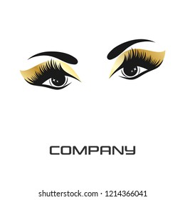 Eyes and eyelashes logo