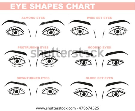 Eyes Face Chart Blank Template Makeup 스톡 벡터(사용료 없음) 473674525