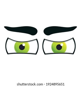 Eyes face gaze icon. Cartoon of eyes face gaze vector icon for web design isolated on white background