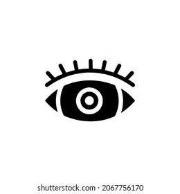 Eyes With Glyph Icon Illustration