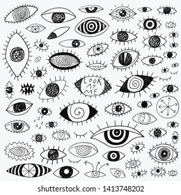 eyes - hand drawn doodle set