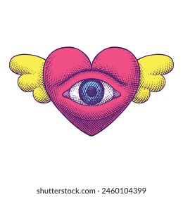 Eyes of the Heart in Engraving Style