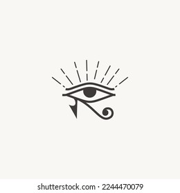 Icono de diseño del logotipo de rayos luminosos horus illuminati