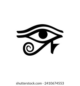 Eyes of Horus symbol, eye of Ra Logo Mythology in egyptian Ancient vector. isolated on white background.