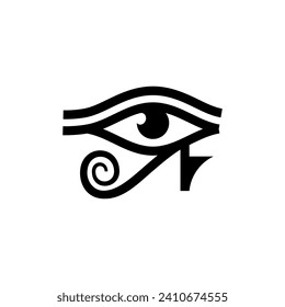 Eyes of Horus symbol, eye of Ra Logo Mythology in egyptian Ancient vector. isolated on white background.