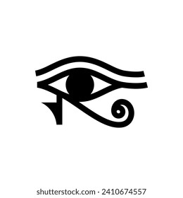 Eyes of Horus symbol, eye of Ra Logo Mythology in egyptian Ancient vector. isolated on white background.