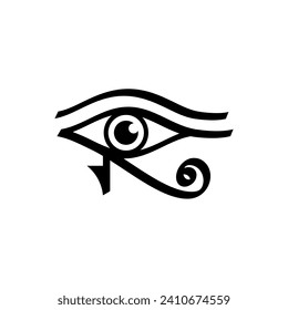 Eyes of Horus symbol, eye of Ra Logo Mythology in egyptian Ancient vector. isolated on white background.