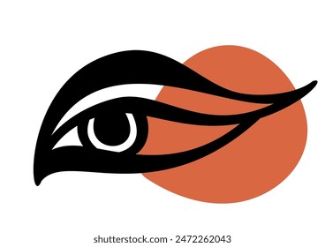 Eyes icon, art optical symbol, eyesight pictogram, eyeball silhouette, eye sign, optical icon hand drawn imitation, vector illustration