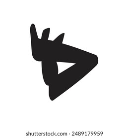 Eyes icon, art optical symbol, eyesight pictogram, eyeball silhouette, eye sign, optical icon hand drawn imitation, vector illustration