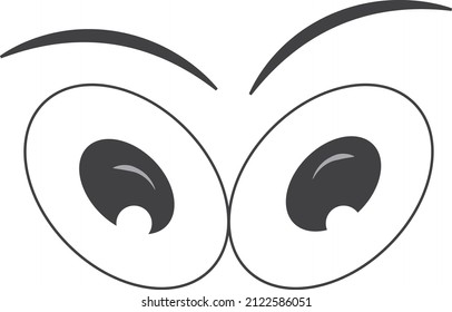 Eyes icon with eyebrows professionally on a white background