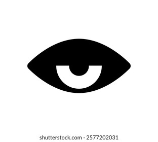 Eyes icon. Filled outline. Vector