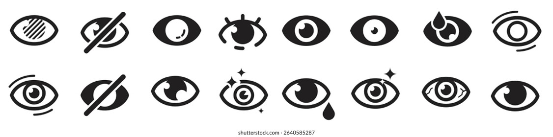 eyes icon optical care symbols eyesight vision cataract blinds good looking medicine pictures search
