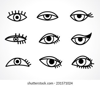 eyes icon set