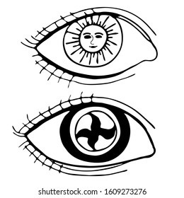 Eyes icon set vector collection. Look and Vision icons.