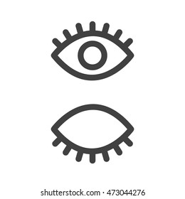 Eyes icon set vector collection. Look and Vision icons.