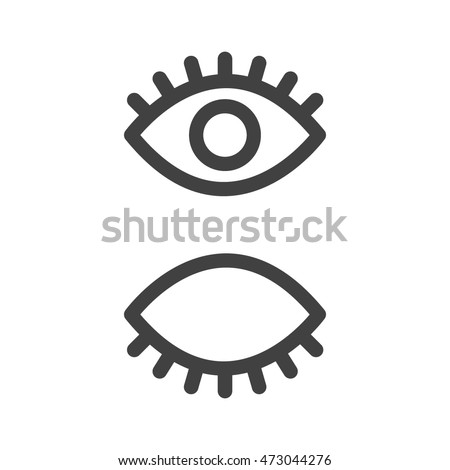 Eyes icon set vector collection. Look and Vision icons.