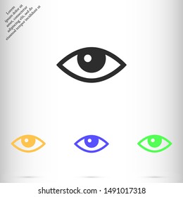 eyes icon vector eps 10 , Lorem ipsum flat design