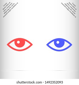 eyes icon vector eps 10 , Lorem ipsum flat design