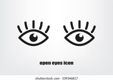 eyes icon vector illustration eps10. Isolated badge for website or app - stock infographics