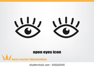 eyes icon vector illustration eps10. Isolated badge for website or app - stock infographics