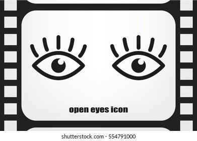 eyes icon vector illustration eps10. Isolated badge for website or app - stock infographics.