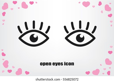 eyes icon vector illustration eps10. Isolated badge for website or app - stock infographics