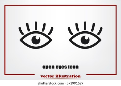 eyes icon vector illustration eps10. Isolated badge for website or app - stock infographics.