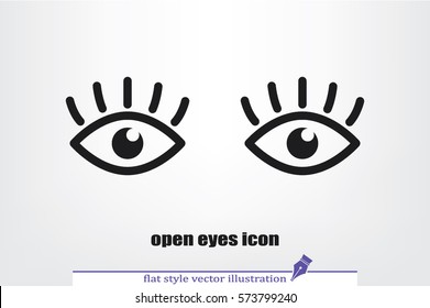 eyes icon vector illustration eps10. Isolated badge for website or app - stock infographics