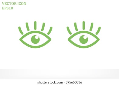 eyes icon vector illustration eps10. Isolated badge for website or app - stock infographics.