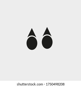 Eyes icon. Vector two eyes icon on white background