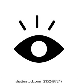 Eyes icon vector. Vision icon symbol isolated on white background