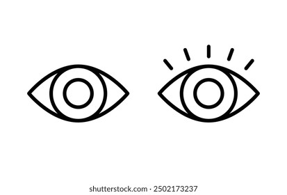 Vector de ícono de ojos. Símbolo de icono de visión 