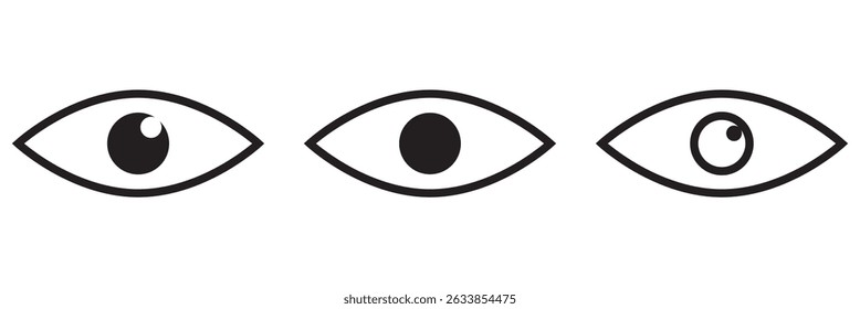 Eyes icon vector. Vision icon symbol isolated, Eye icon. Eye view icon. eps 10