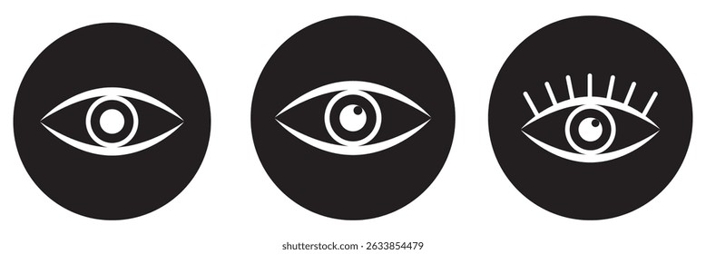 Augen-Icon-Vektor. Sehsymbol einzeln, Augensymbol. Augenblicksymbol. 10 EPS