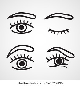 Eyes icons design over white background vector illustration isolated