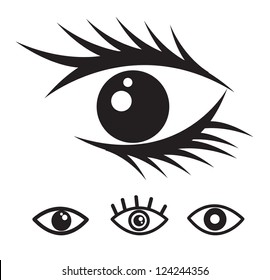 eyes icons over white background vector illustration