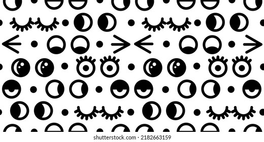 Eyes illustration background. Seamless pattern. Vector. 